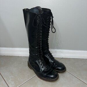 Vintage Dr. Martens 1420 20 Eye Boots 20 Holes Eyelets MIE Made In England
